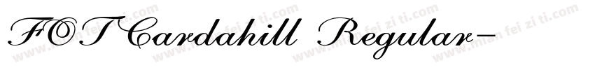 FOTCardahill Regular字体转换
